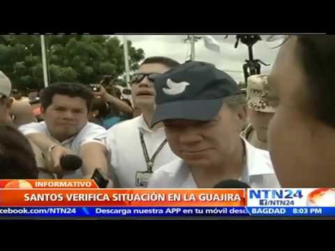 Juan Manuel Santos llega a La Guajira para visitar a afectados por el cierre de la frontera con Vzla