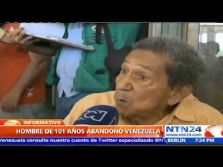 Conozca la historia de un anciano de 101 años que decidió abandonar Vzla ante la crisis fronteriza