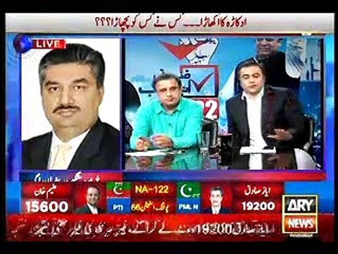 Expert Opinion NA122 results, 2000-2100 Hrs, 11 Oct, 2015, Rauf Klasra, Kashif Abbasi, Waseem Badami_clip2