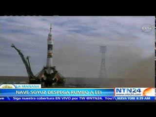 Descargar video: Nave tripulada rusa Soyuz TMA-18M despega rumbo a la EEI