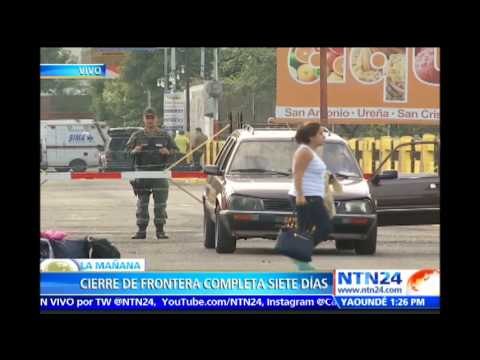 Autoridades venezolanas instalan una estructura metálica en la frontera con Colombia