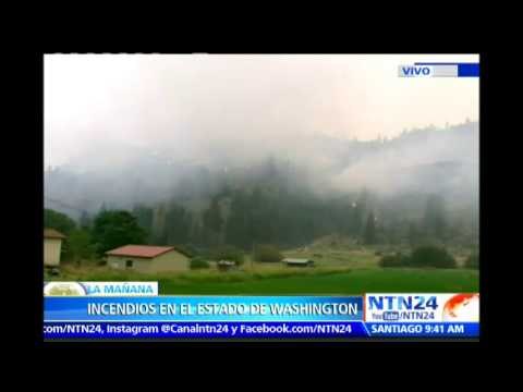 Cerca de 500 mil hogares son evacuados por fuertes incendios en el estado de Washington, EE.UU.