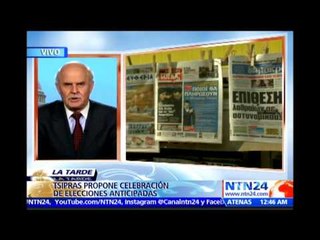 "Renuncia de Tsipras es una ayuda al país frente a la crisis económica" asegura experto
