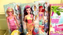Piscina Barbie Glam Pool Princesas Disney Ariel Boneca Sereia Barbie Color Magic Doll Colo