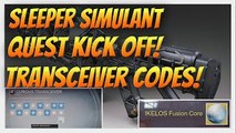 Destiny Sleeper Simulant Quest Start! Curious Transceiver Codes! How to get the Sleeper Si