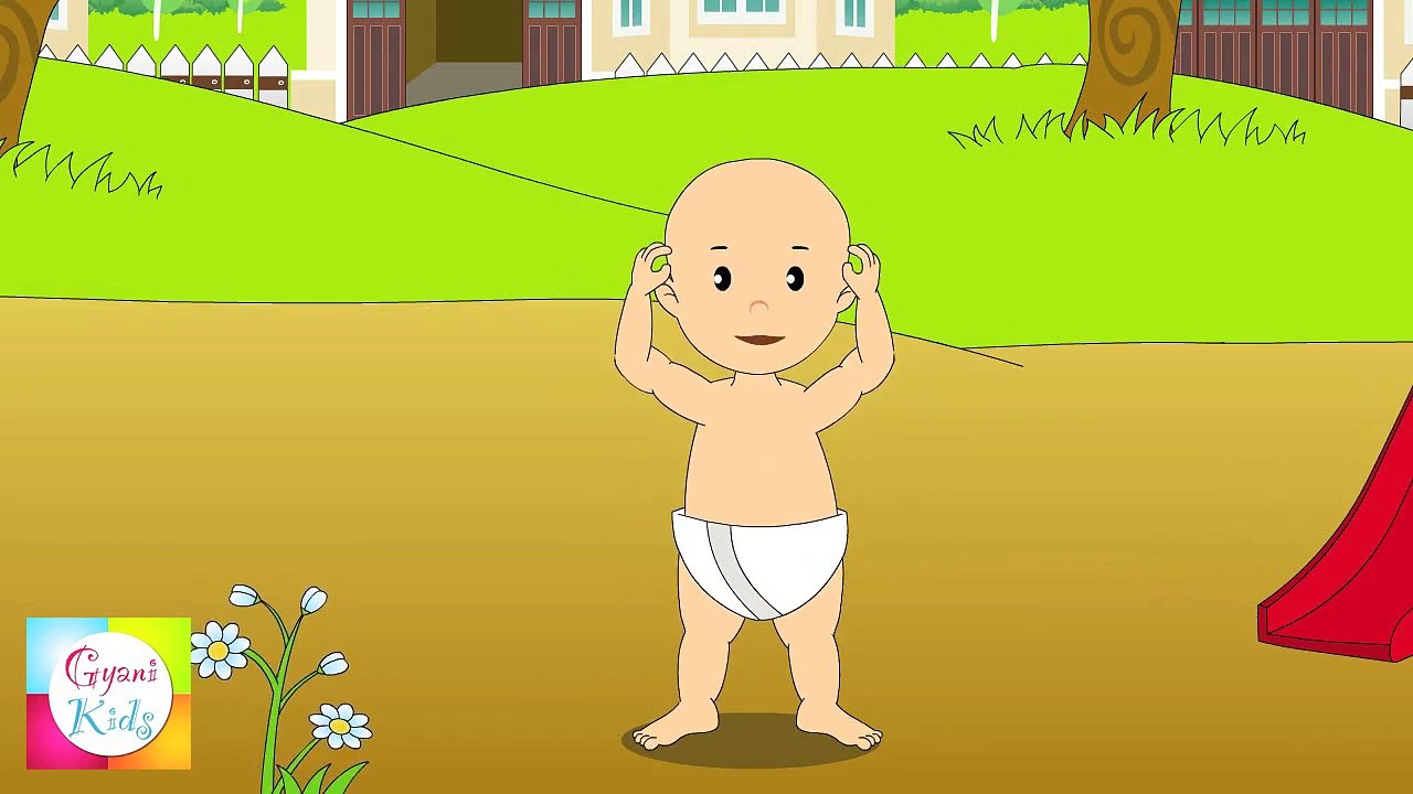 Head Shoulders Knees and Toes Nursery Rhyme | Cartoon Animation Songs For Children