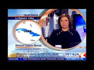 Oposición cubana crea Mesa de la Unidad de Acción Democrática: coordinador de la MUAD