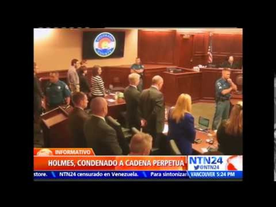 James Holmes es condenado a cadena perpetua por la masacre en un cine en Colorado, EE.UU.