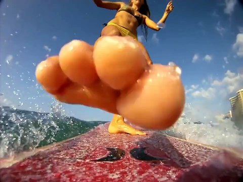 GoPro HD HERO camera Hawaiian Longboarding with Daize Girl