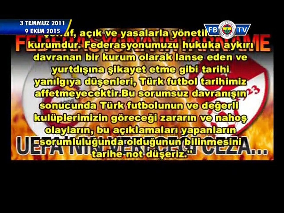 3 TEMMUZ 2011 - 9 EKİM 2015