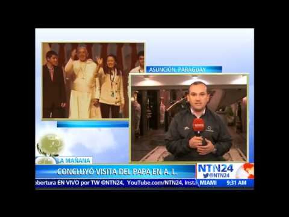 Papa Francisco llega a Roma tras su gira por Ecuador, Bolivia y Paraguay