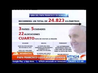¿Cuánto gastan los Gobiernos de Ecuador, Bolivia y Paraguay para recibir al Pontífice?