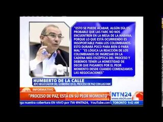 "El proceso de paz está en el peor momento”: Humberto de la Calle