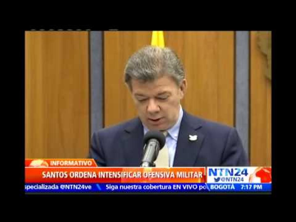 Santos ordena a las Fuerzas Militares intensificar la ofensiva contra las FARC