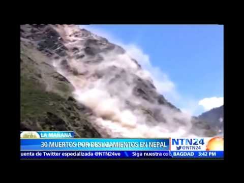 Deslizamientos de tierra dejan al menos 30 muertos y decenas de desaparecidos en Nepal