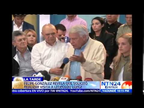 Voy a intentar visitar a Leopoldo López : Expresidente Felipe González tras encuentro con la MUD