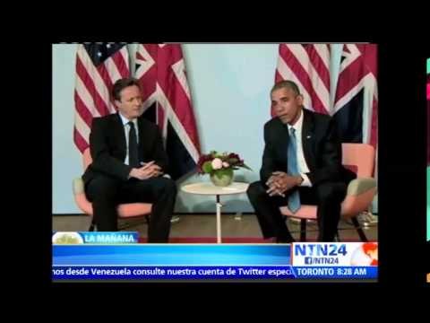 Obama y Cameron se reúnen durante el G7 para tratar permanencia de Reino Unido en U.E.