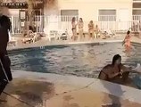 Guy break girls jaw in swiming pool, hilarious