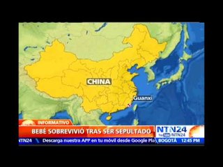 Encuentran con vida a un bebé enterrado en una caja por su familia durante ocho días en China