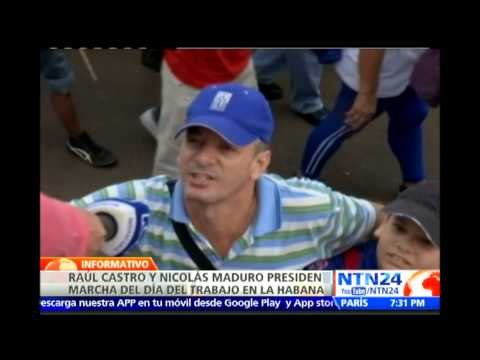 Raúl Castro y Nicolás Maduro presidieron desfile del 1° de mayo en La Habana