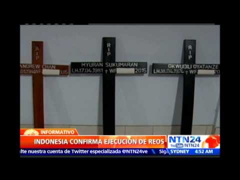 Indonesia ejecuta a ocho reos extranjeros condenados por narcotráfico