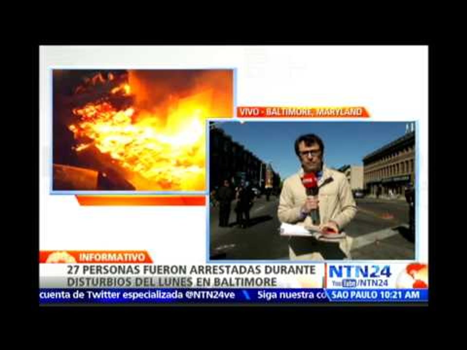 Destrozos, saqueos y detenciones dejan manifestaciones por muerte de afroamericano en Baltimore