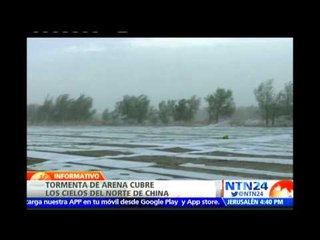 Tormenta de arena al norte de China causa fuertes vientos y bajas temperaturas