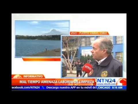 Mal tiempo en Chile amenaza labores de limpieza en zonas afectadas por erupción del volcán Calbuco