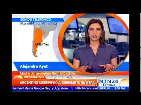 NTN24 habla con madre de argentino que sobrevivió a terremoto de magnitud 7.8 que azotó a Nepal