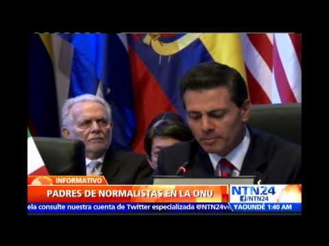 Padres de 43 normalistas mexicanos pidieron a la ONU “presionar” a Peña Nieto en busca de culpables