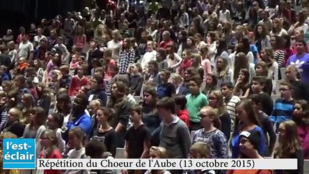 Grande répétition des 760 collégiens du Choeur de l'Aube