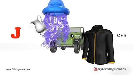 A is for apple Nursery Rhymes 3 - 3D Animation English Alphabet ABC Songs for children