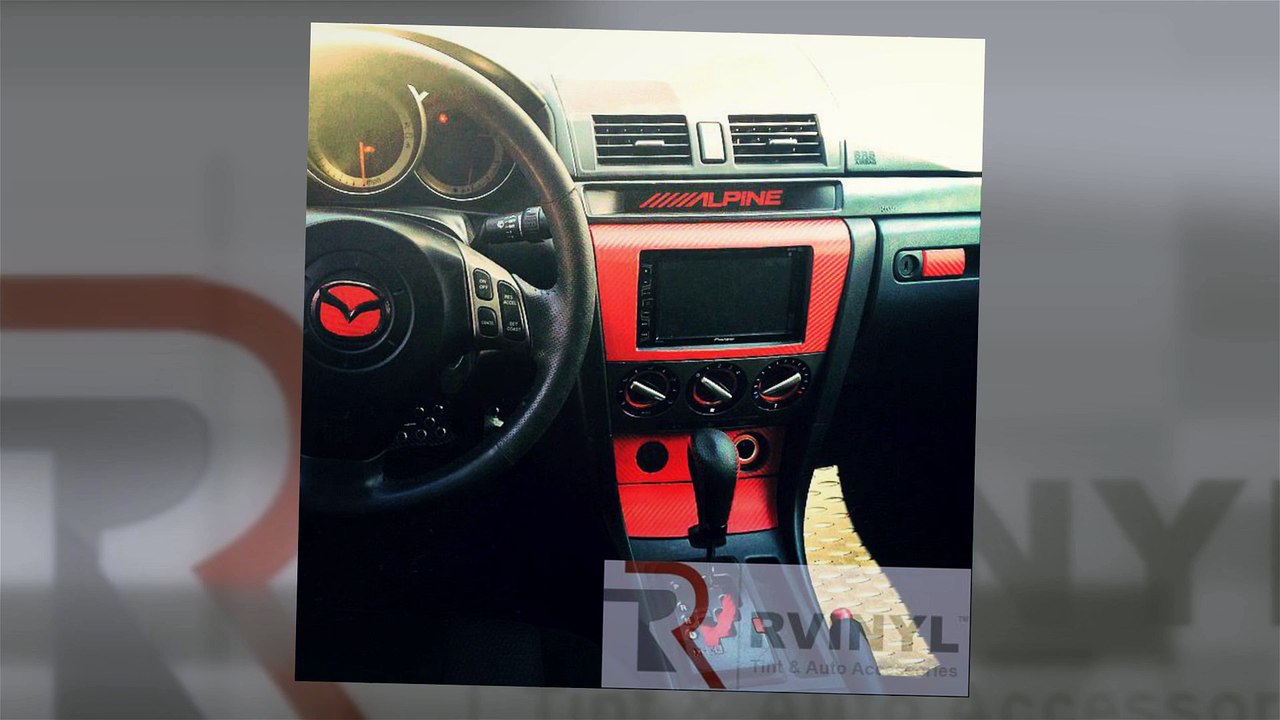 Rwraps® Red Carbon Fiber 2008 Mazda 3S Sport Dash Wrap