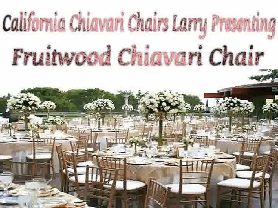 California Chiavari Chairs Larry Presenting Fruitwood Chiavari Chair