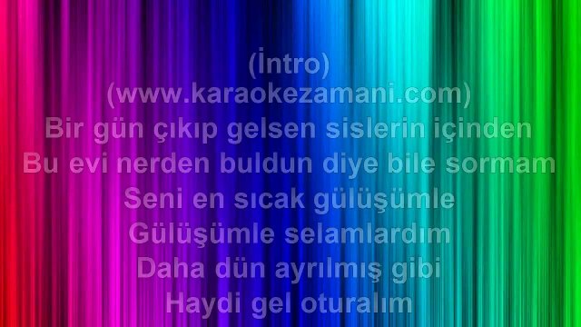 Kutsal - Birgün Çıkıp Gelsen - (2012) TÜRKÇE KARAOKE