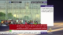 قوات الاحتلال تطلق قنابل الغاز على مظاهرة لفلسطينيين دعما للأقصى والقدس