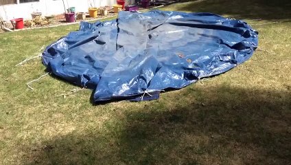Cat Narrowly Escapes Tarp