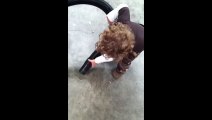 Adorable Kid Gets Hand Stuck In Vacuum