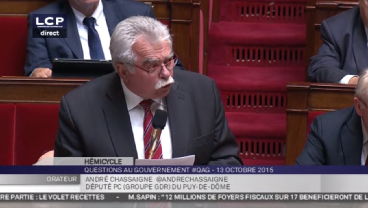André Chassaigne cite Jaurès pour dénoncer l'interpellation des salariés d'Air France