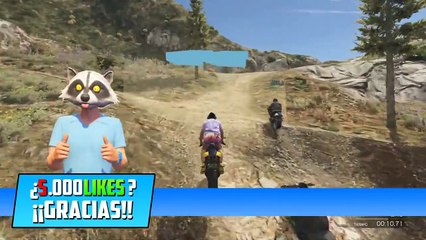 MOTOS VOLADORAS!!! - Gameplay GTA 5 Online Funny Moments (Carrera GTA V PS4)