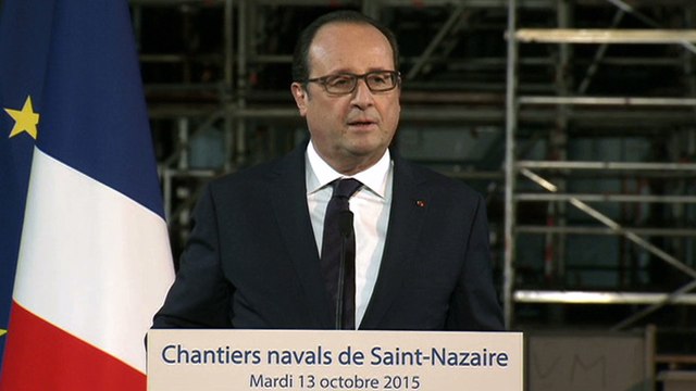 Discours devant les salariés de STX France