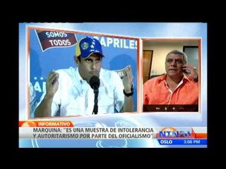 Diputado venezolano Alfonso Marquina habla sobre comisión para investigar a Henrique Capriles