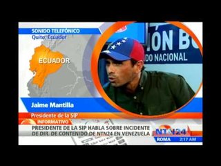 Presidente de la SIP asegura que el periodismo independiente "molesta" al Gobierno venezolano