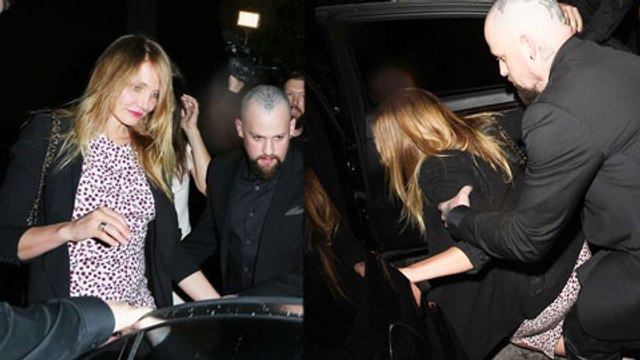 OOPS! Cameron Diaz FALLS While Leaving Restaurant