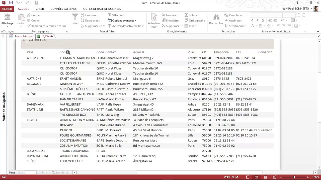 Access - Tutoriel et Formation - Générer des rapports ou états (Module 11)