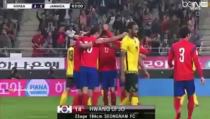 Hwang Ui Jo Goal - South Korea vs Jamaica 3-0 (Friendly Match) 2015