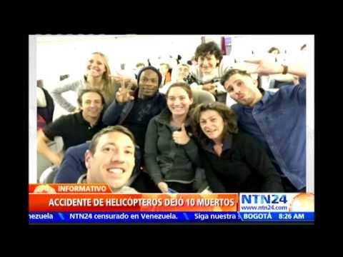 Impactantes imágenes del choque de dos helicópteros en Argentina donde murieron 10 deportistas