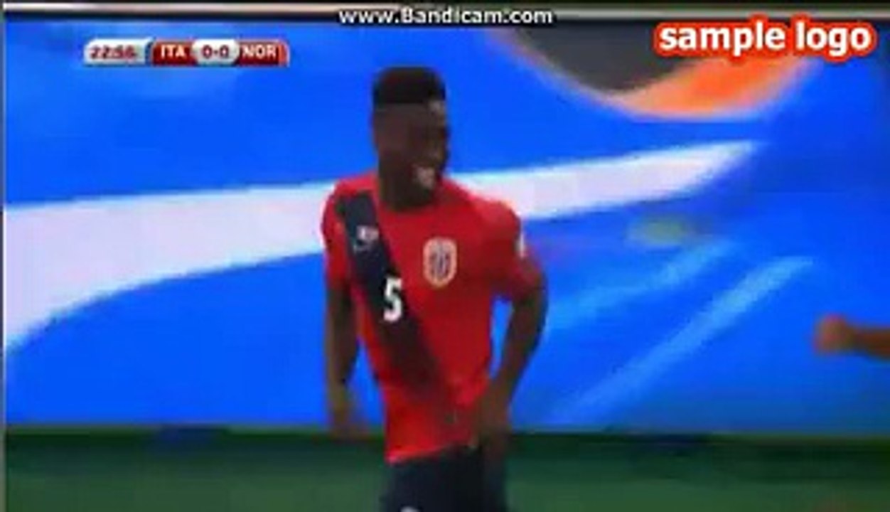 STUNNING GOAL!!! Tettey  Italy 0-1 Norway Euro Cup Qualification, Group H 13 October 2015