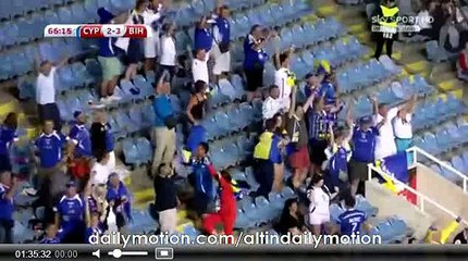 Milan Duric Fantastic Goal - Cyprus 2-3 Bosnia - Euro 2016 - 13.10.2015