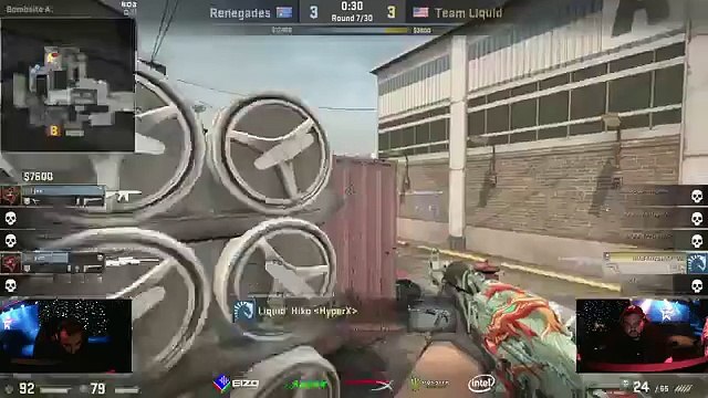 Liquid Hiko 1 vs. 3 Renegades Clutch on de_cache